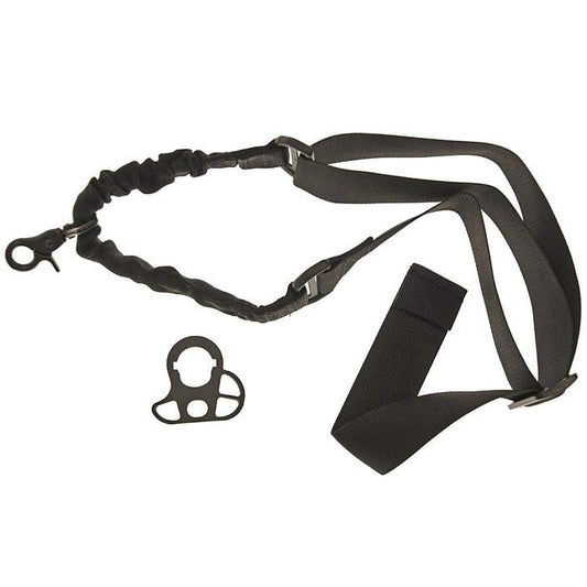 Jednopunktowy pas nośny GFC Tactical Bungee z montażem - Czarny