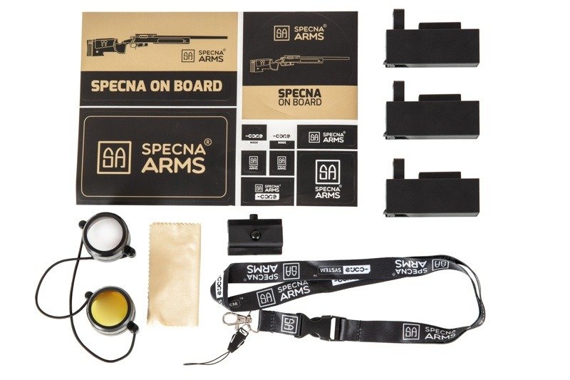 Karabin snajperski ASG Specna Arms SA-S03 CORE z lunetą i dwójnogiem - Tan