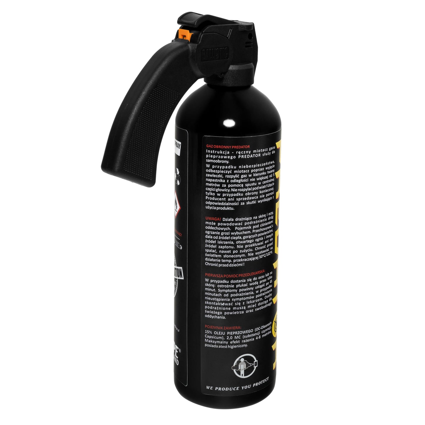 Gaz pieprzowy Predator 1000 ml - stożek