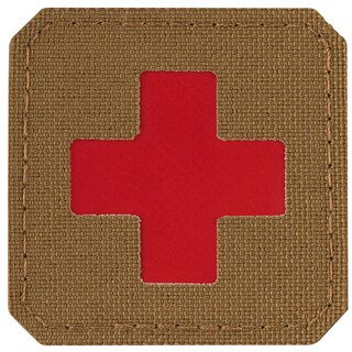 Naszywka medyczna M-Tac Medic Cross Laser Cut - Coyote/Red
