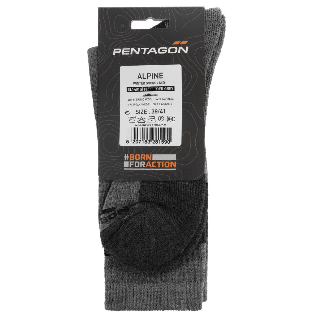 Skarpety Pentagon Alpine Merino Medium - Cinder Grey