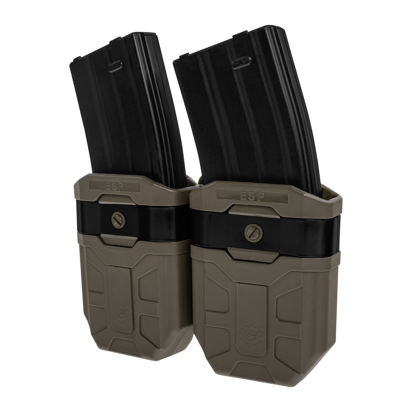 Podwójna ładownica obrotowa ESP z montażem UBC-02 na magazynki AK - Olive Drab