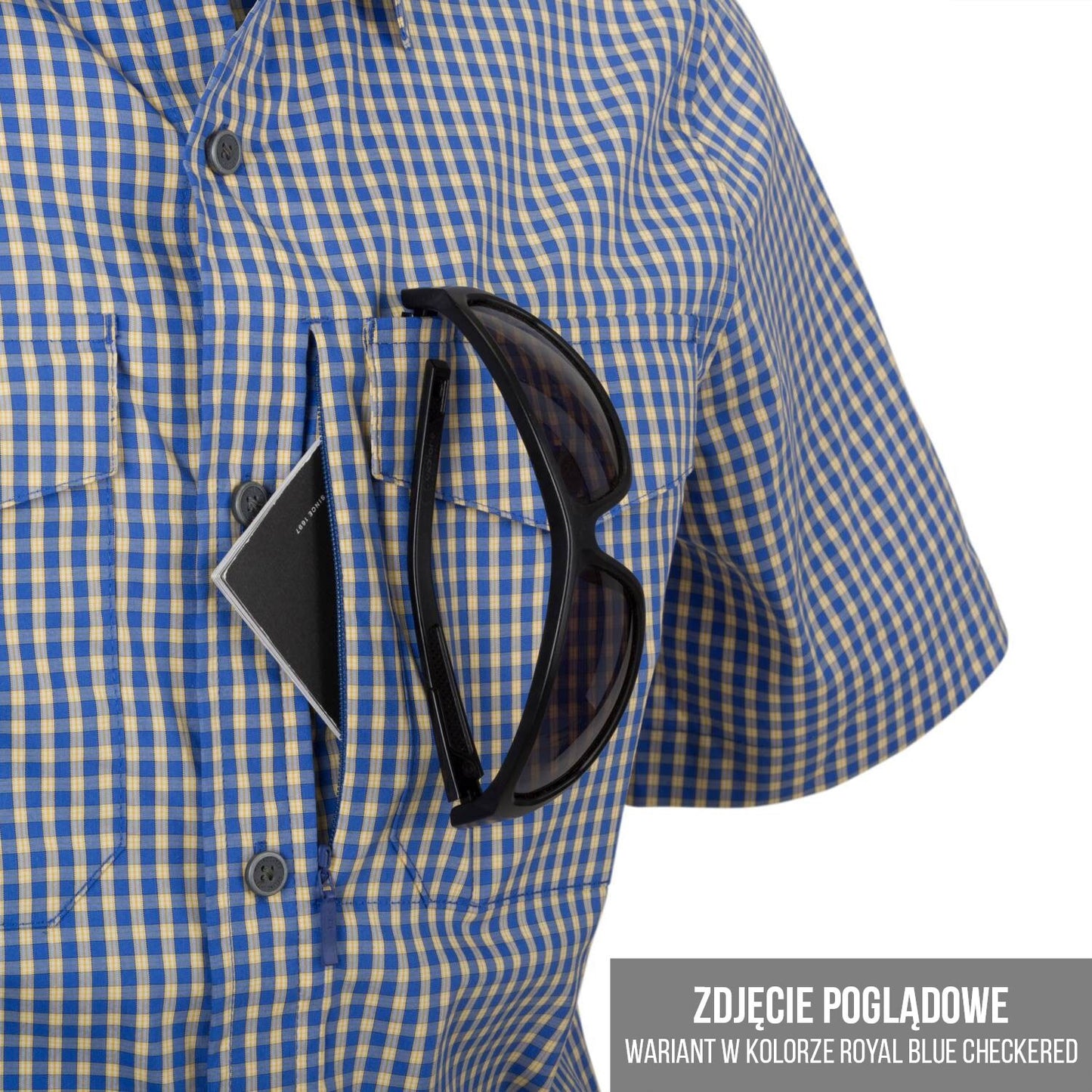 Koszula Helikon Covert Concealed Carry Short Sleeve - Dirt Red Checkered