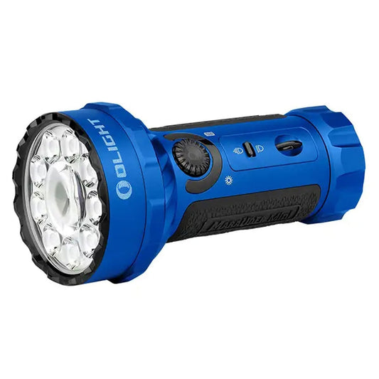Latarka akumulatorowa Olight Marauder Mini Blue - 7000 lumenów, zasięg 600 m