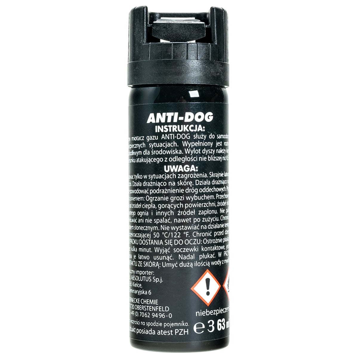 Gaz pieprzowy na zwierzęta Anti Dog stożek 63 ml (DE)