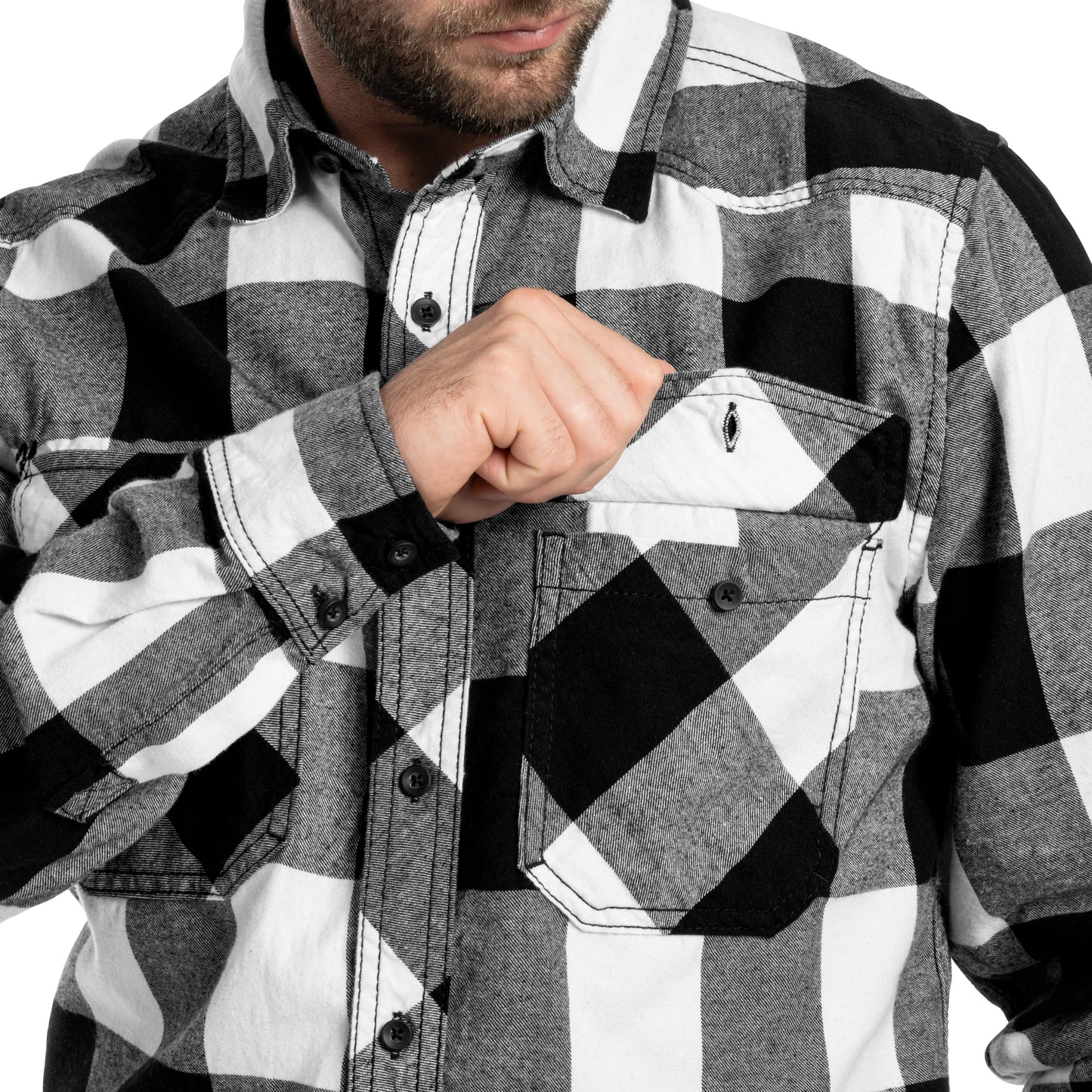 Koszula Brandit Check Shirt - White/Black