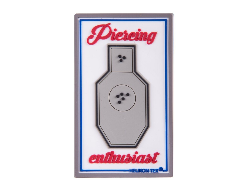 Naszywka Helikon Pierceing Enthusiast PVC White