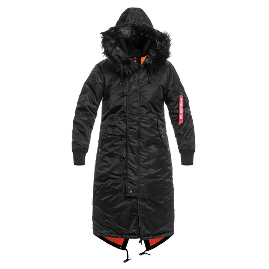 Kurtka damska Alpha Industries Long Fishtail - Black