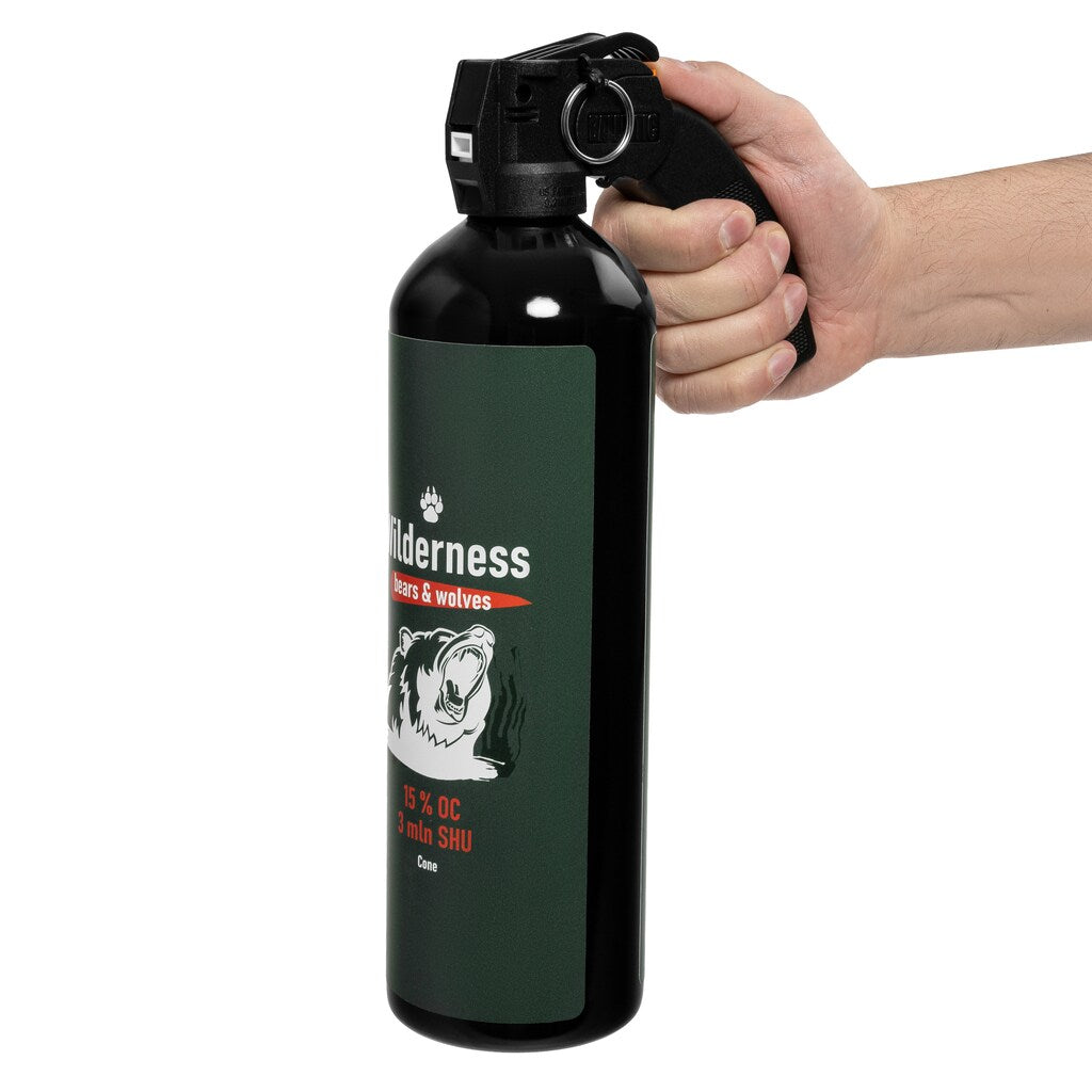 Gaz pieprzowy na wilki i niedźwiedzie Wilderness Bears&Wolves 1000 ml - stożek (DE)