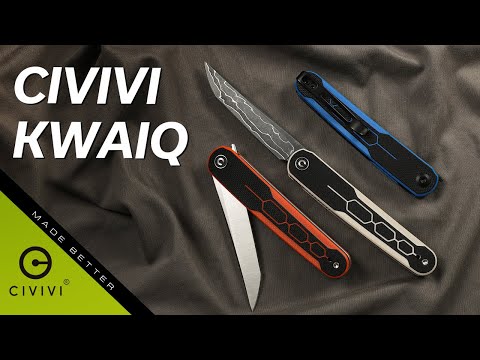 Nóż składany Civivi Kwaiq Nitro-V - Orange/Black G10/Satin