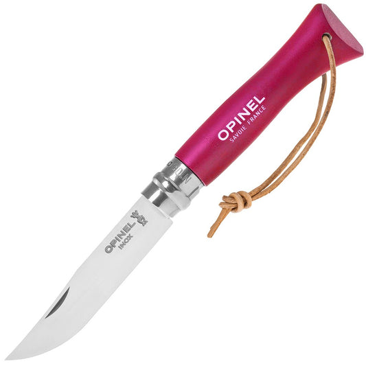 Nóż składany Opinel No.6 Colorama Inox - Strawberry