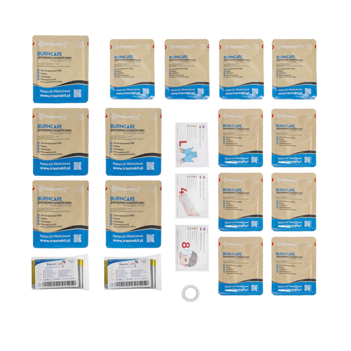 Apteczka modułowa AedMax Trauma Kit O Zielona - Oparzenia