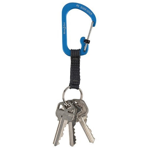 Brelok z karabińczykiem Nite Ize SlideLock Key Ring Aluminum - Blue