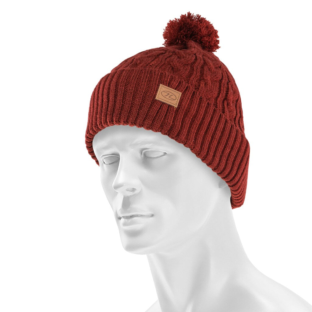 Czapka Highlander Outdoor Beira Lined Bobble Hat - Dark Red