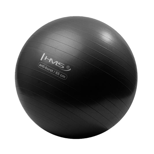 Piłka gimnastyczna HMS YB02 Black - 65 cm