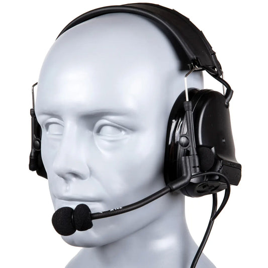 Ochronniki sluchu aktywne Tac-Sky ComTac III z mikrofonem - Black