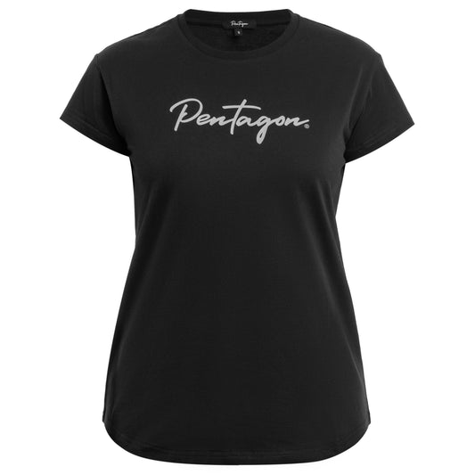Koszulka T-shirt damska Pentagon Calligraphy - Black