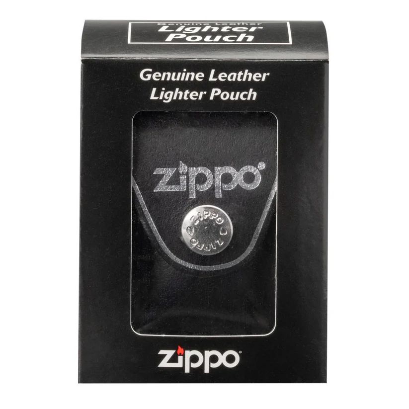 Skórzane etui na zapalniczkę Zippo z klipsem - Black