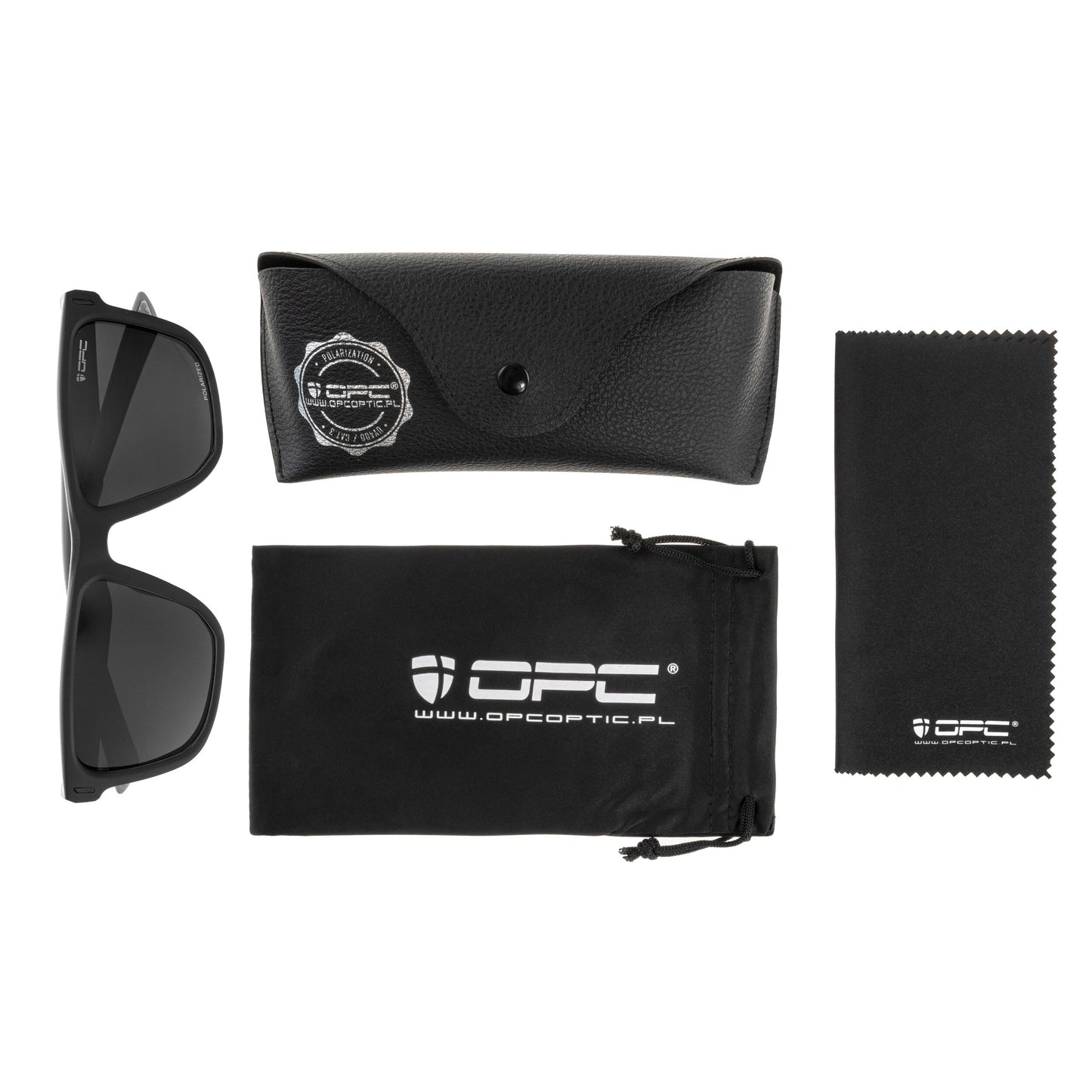 Okulary przeciwsłoneczne OPC Lifestyle Miami Matt Black/Smoke z polaryzacją