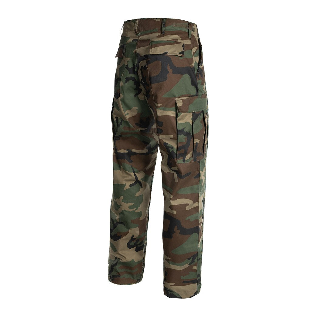 Spodnie wojskowe Mil-Tec wzmacniane BDU Woodland