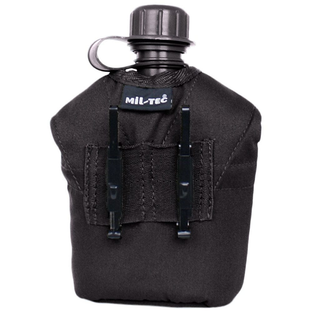 Manierka Mil-Tec US Plastic Canteen z pokrowcem i kubkiem - Black