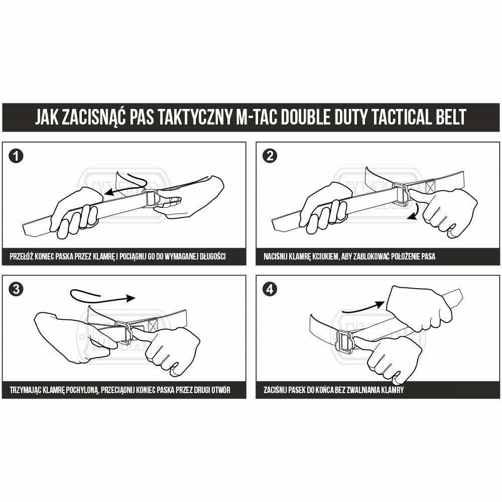 Pas taktyczny M-Tac Duble Duty Tactical Belt Hex - Olive