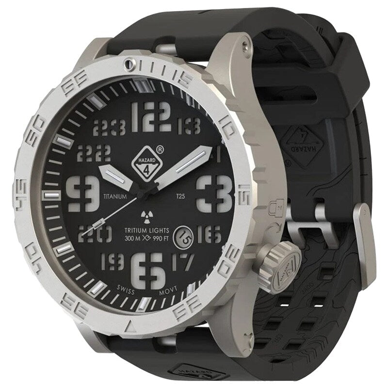 Zegarek Hazard 4 Heavy Water Diver BlackTie B - Black/Silver