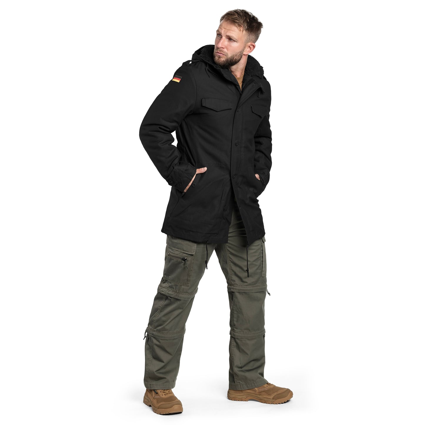 Kurtka Brandit BW Parka Flag - Black