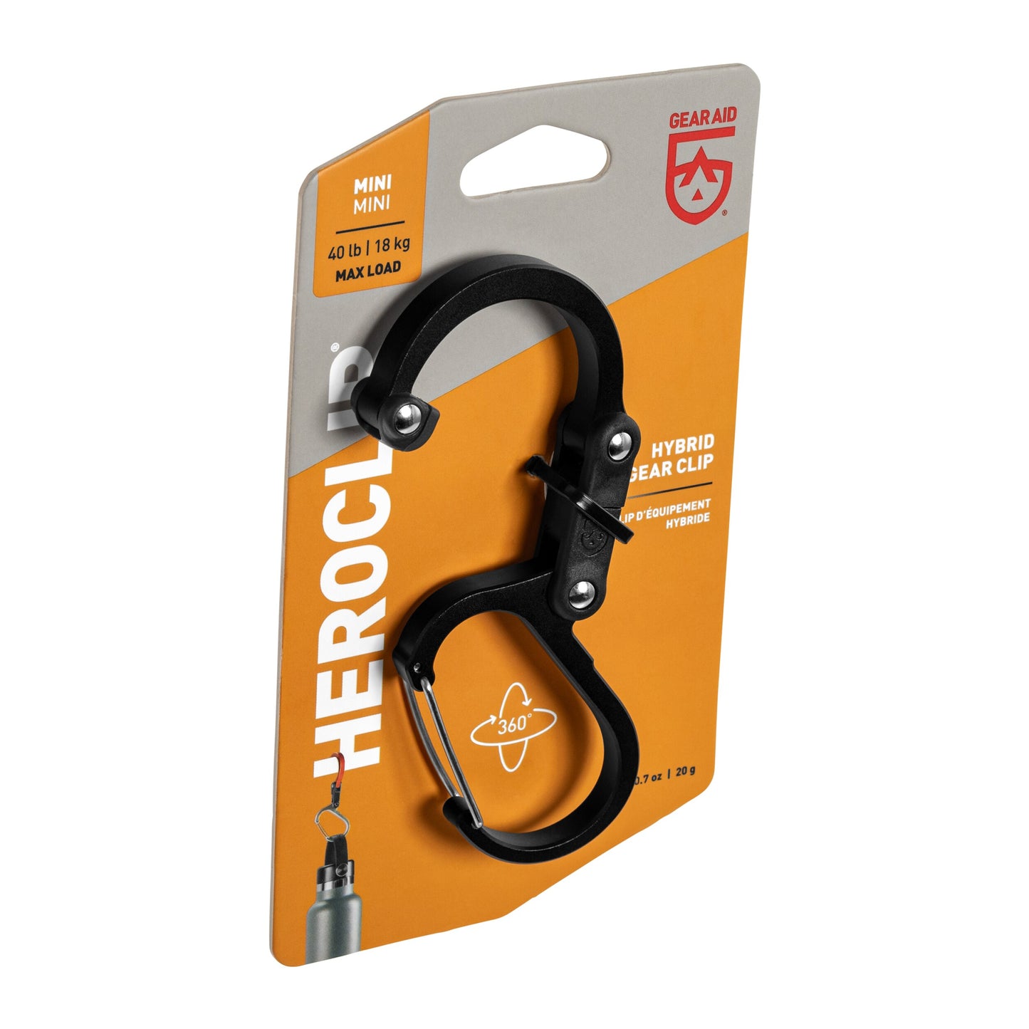 Karabińczyk Gear Aid Heroclip Mini - Stealth Black