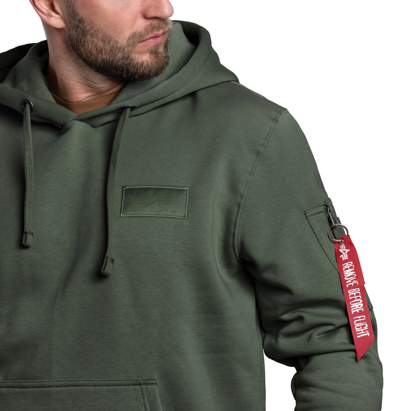 Bluza Alpha Industries Back Print Hoody - Dark Olive