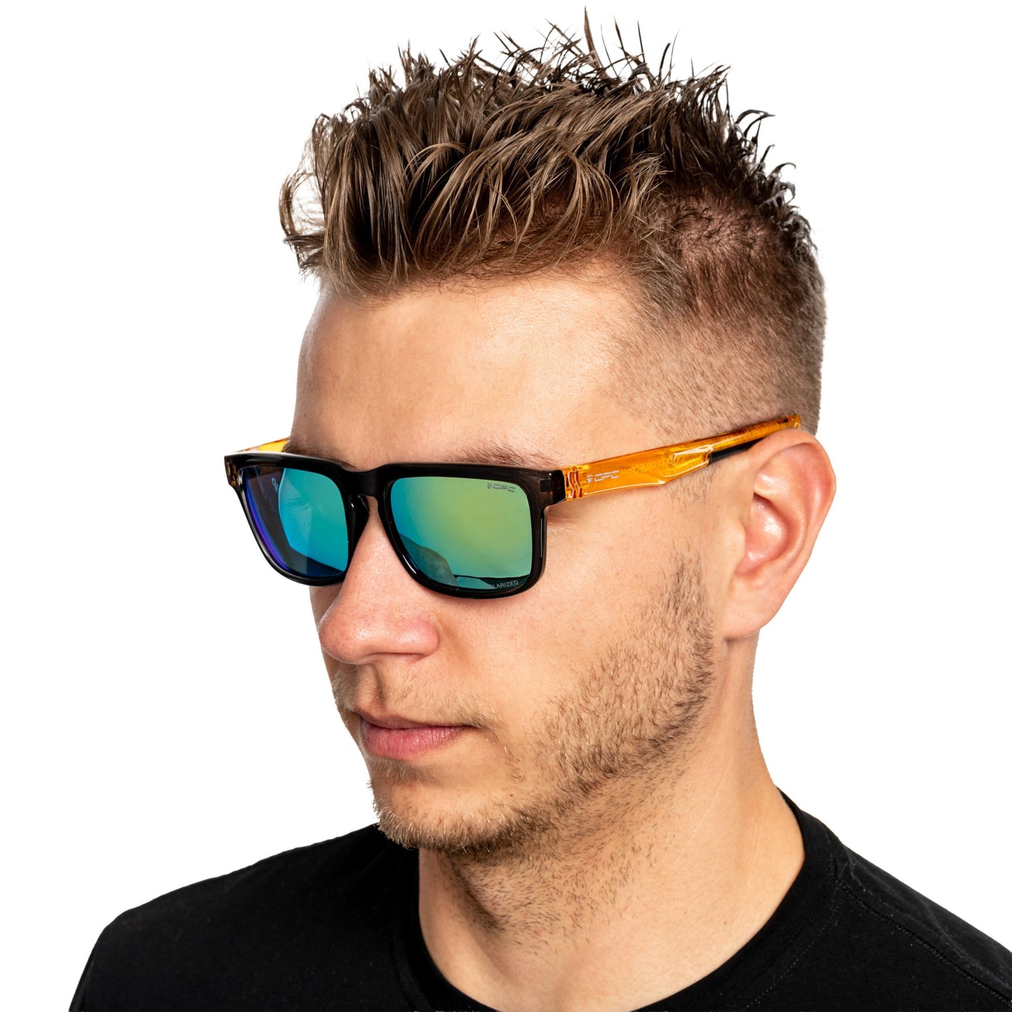 Okulary przeciwsłoneczne OPC Lifestyle California Black/Yellow Revo z polaryzacją