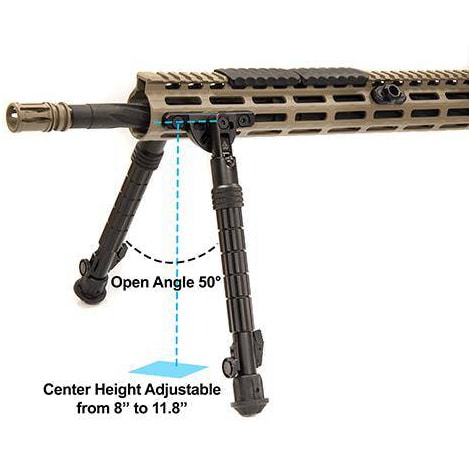 Dwójnóg składany UTG Recon Flex 8-12" M-LOK TL-BPDM02 - Black