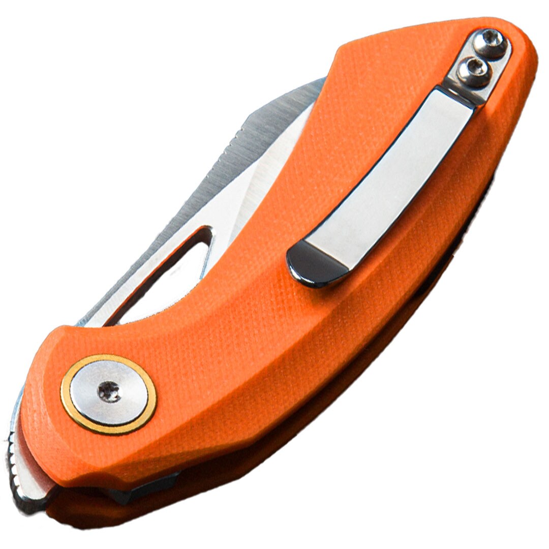 Nóż składany Bestech Knives Bihai Stonewash - Orange