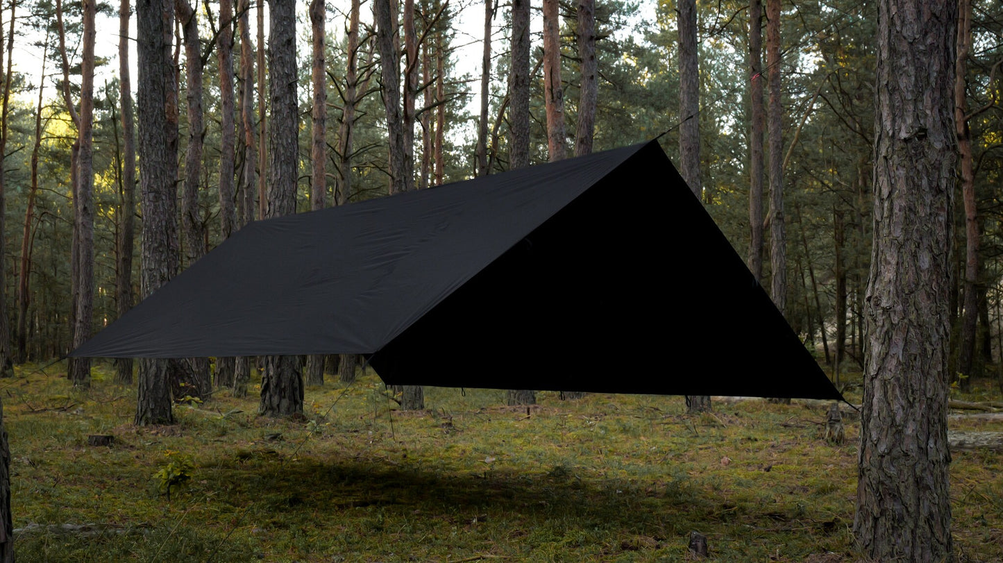Płachta biwakowa TigerWood Tarp T2 3 x 3 m - Black