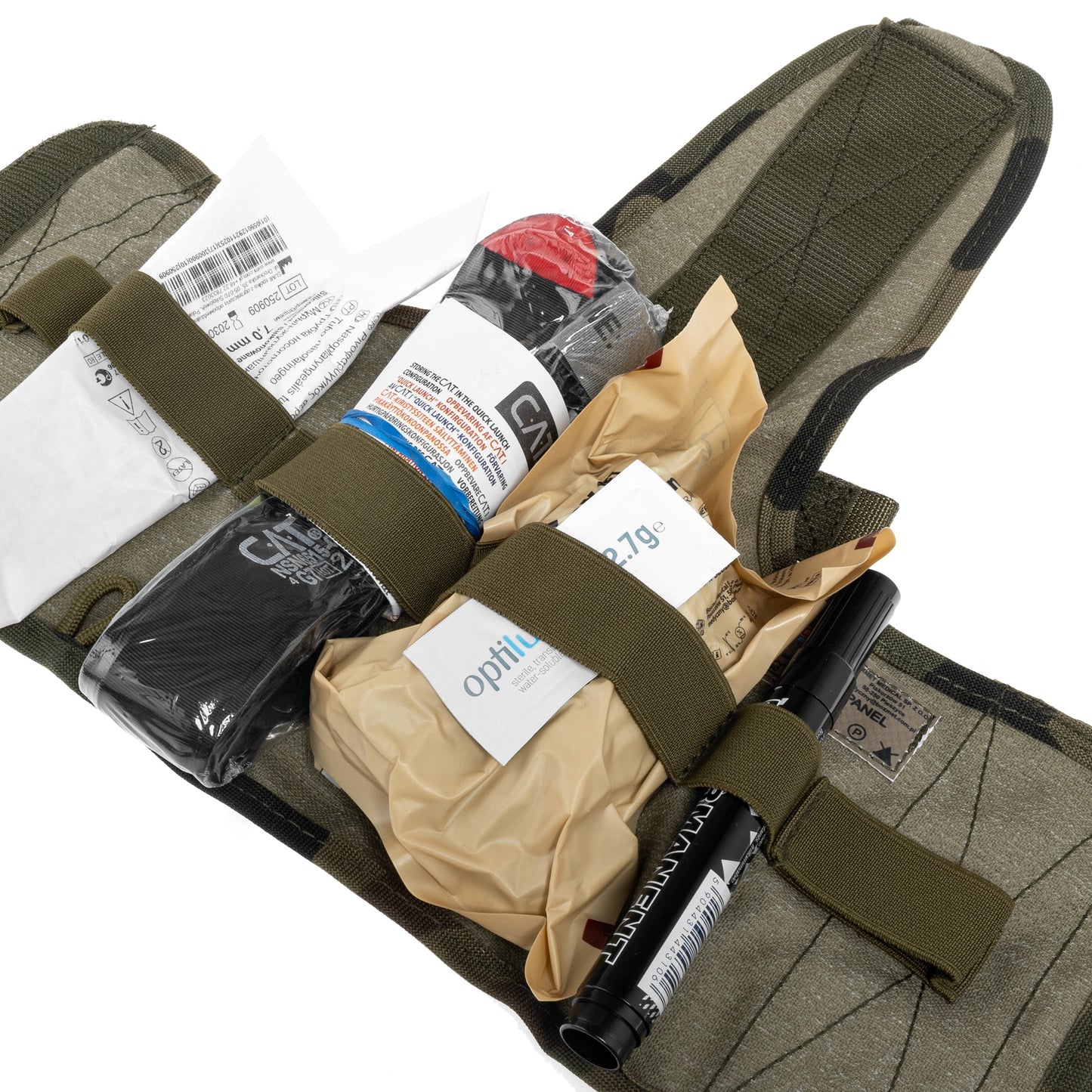 Apteczka taktyczna Boxmet Medical IPMED z wyposażeniem wersja ekonomiczna - wz.93 Pantera PL Woodland