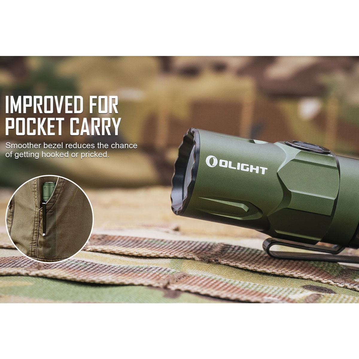 Latarka Olight Warrior 3S OD Green - 2300 lumenów