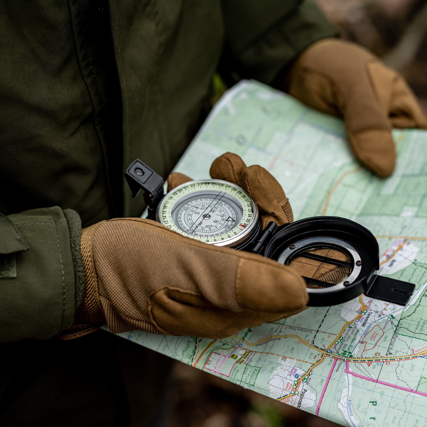 Busola Mil-Tec British Metal Lensatic Compass