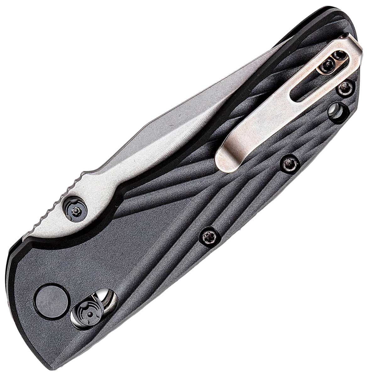 Nóż składany Hogue Deka 3,25" Clip-Point Tumbled Stoned - Black