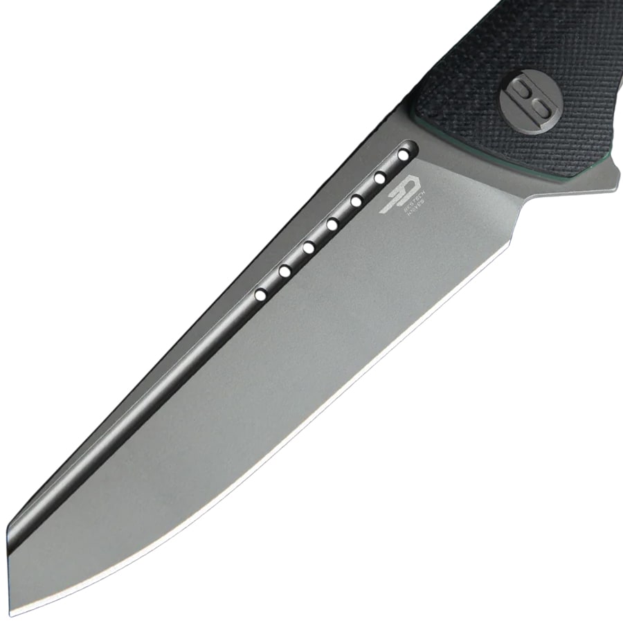 Nóż składany Bestech Knives Slyther - Grey Titanized, Green/Black G10