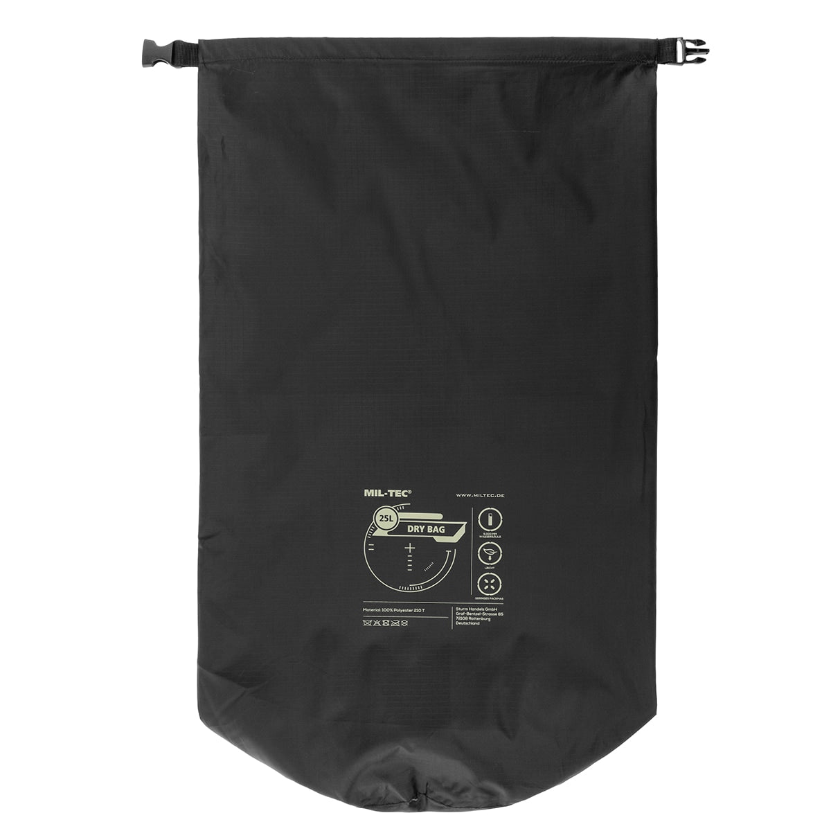 Worek wodoodporny Mil-Tec Drybag 25 l - Black