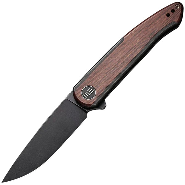 Nóż składany WE Knife Smooth Sentinel - Black Titanium Wood Handle