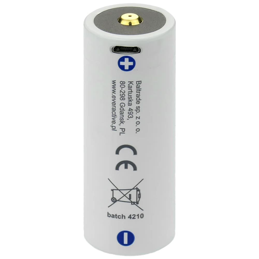 Akumulator 3,7 V everActive 26650 z zabezpieczeniem - 5200 mAh