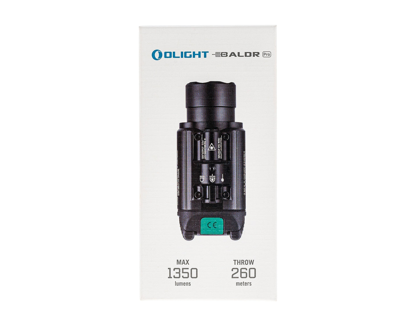 Latarka na broń z celownikiem laserowym Olight BALDR Pro - 1350 lumenów, Green Laser
