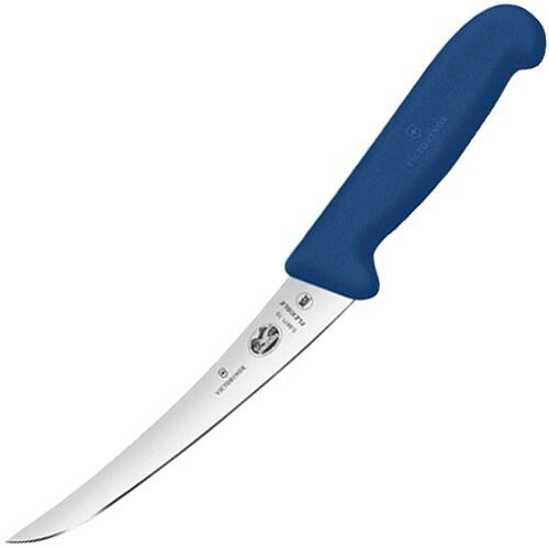 Nóż kuchenny trybownik Victorinox Fibrox flexible 12 cm - Blue