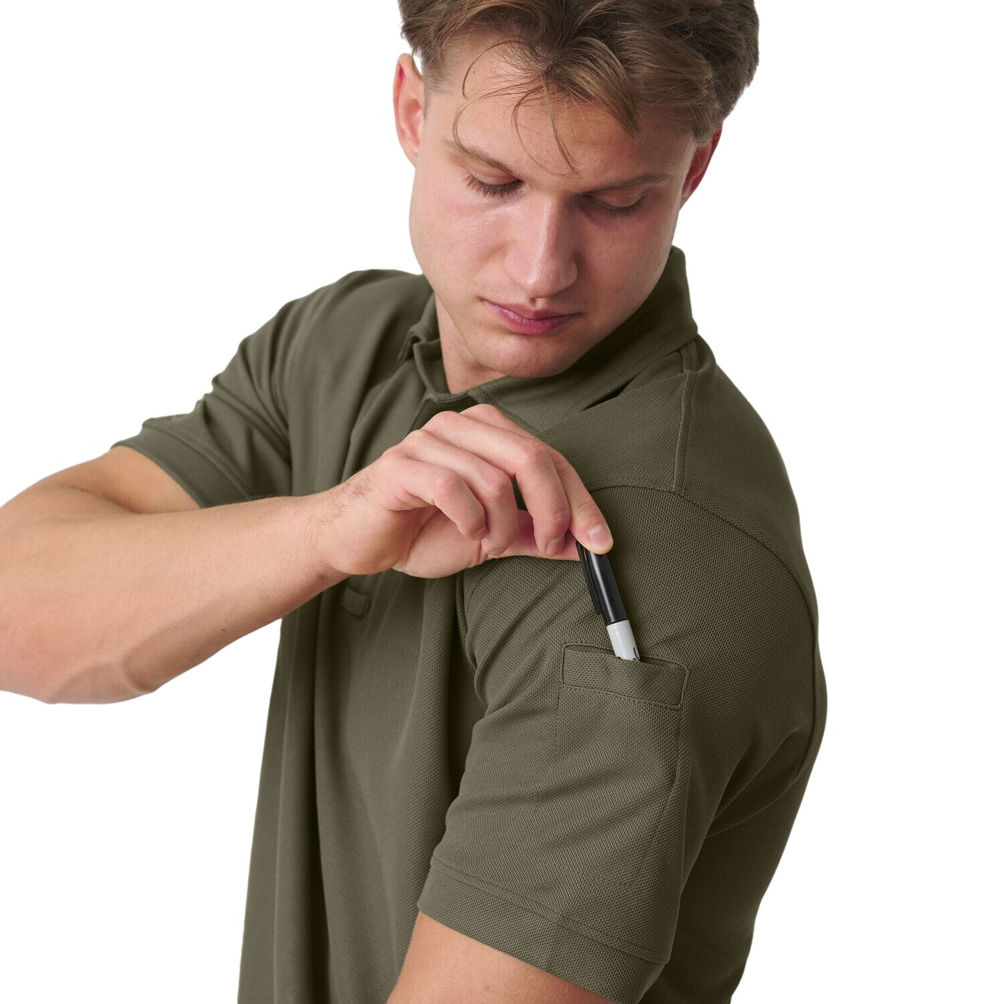 Koszulka termoaktywna Polo Helikon UTL TopCool - Olive Green