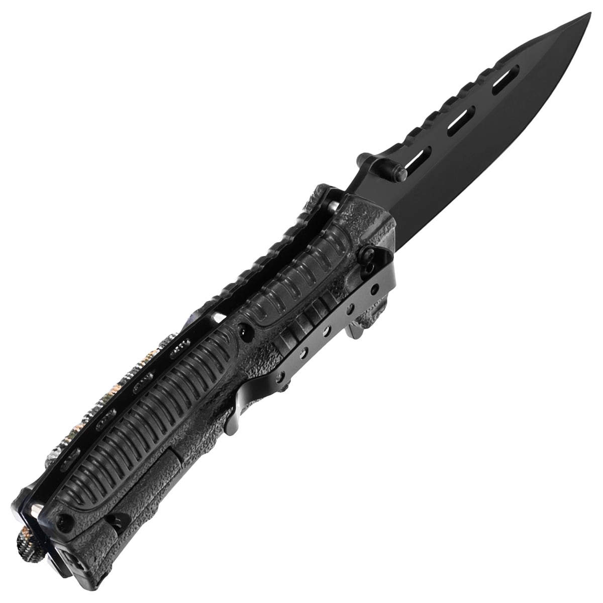 Nóż składany Mil-Tec Paracord z krzesiwem - Camo