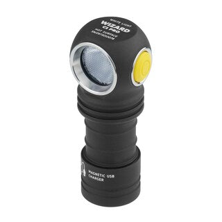 Latarka czołowa i kątowa Armytek Wizard C1 Pro Magnet USB White - 1000 lumenów