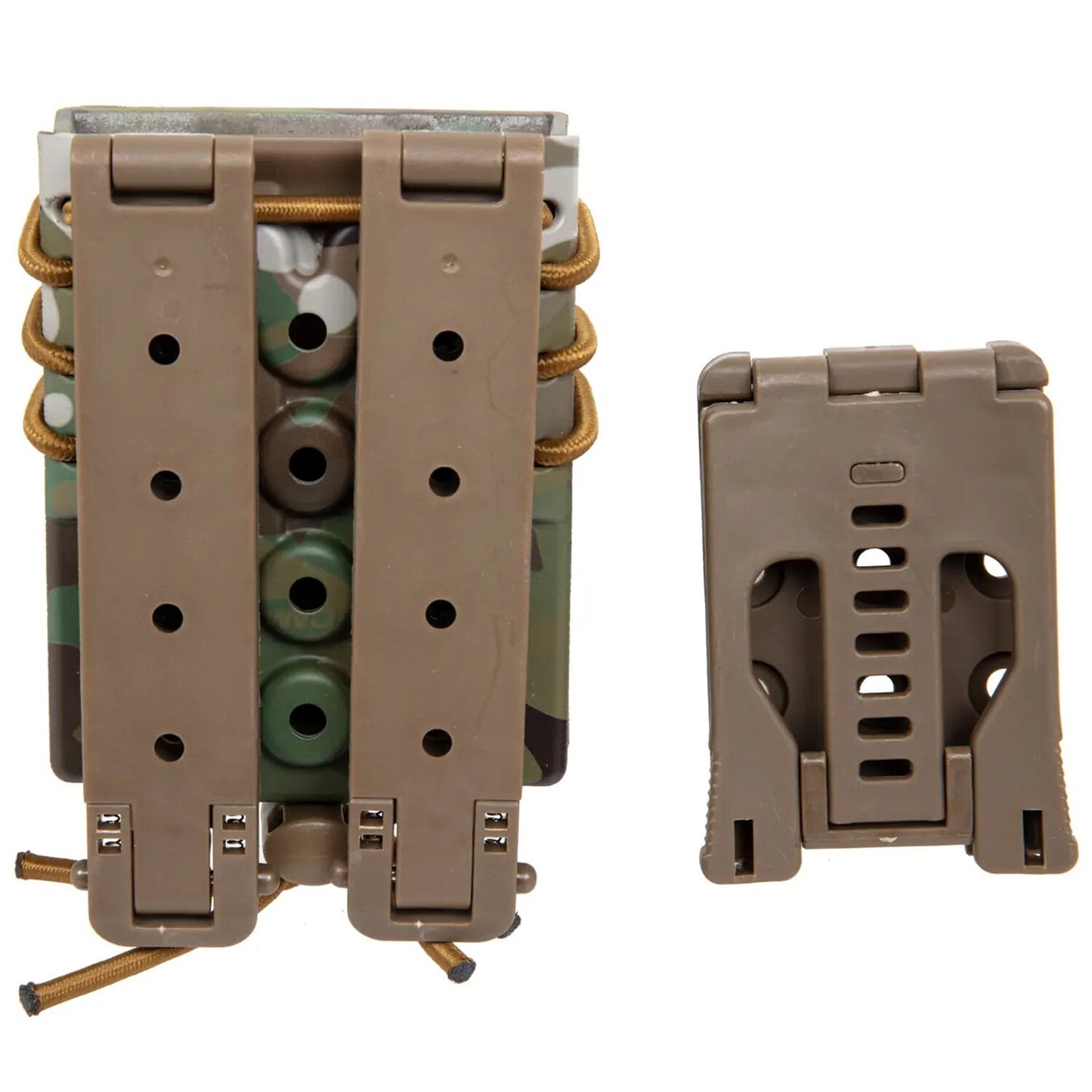Podwójna ładownica Wosport Urban Assault Quick Pull na magazynki M4/M16 i 9 mm - MultiCam