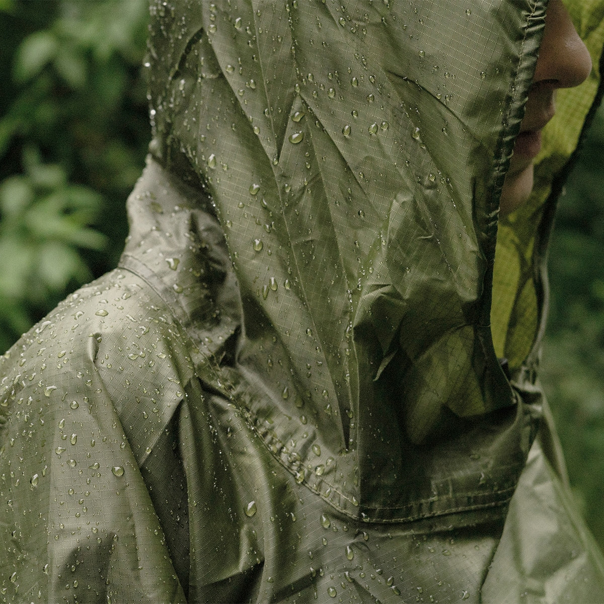 Ponczo Badger Outdoor Rain Poncho Ripstop - Olive