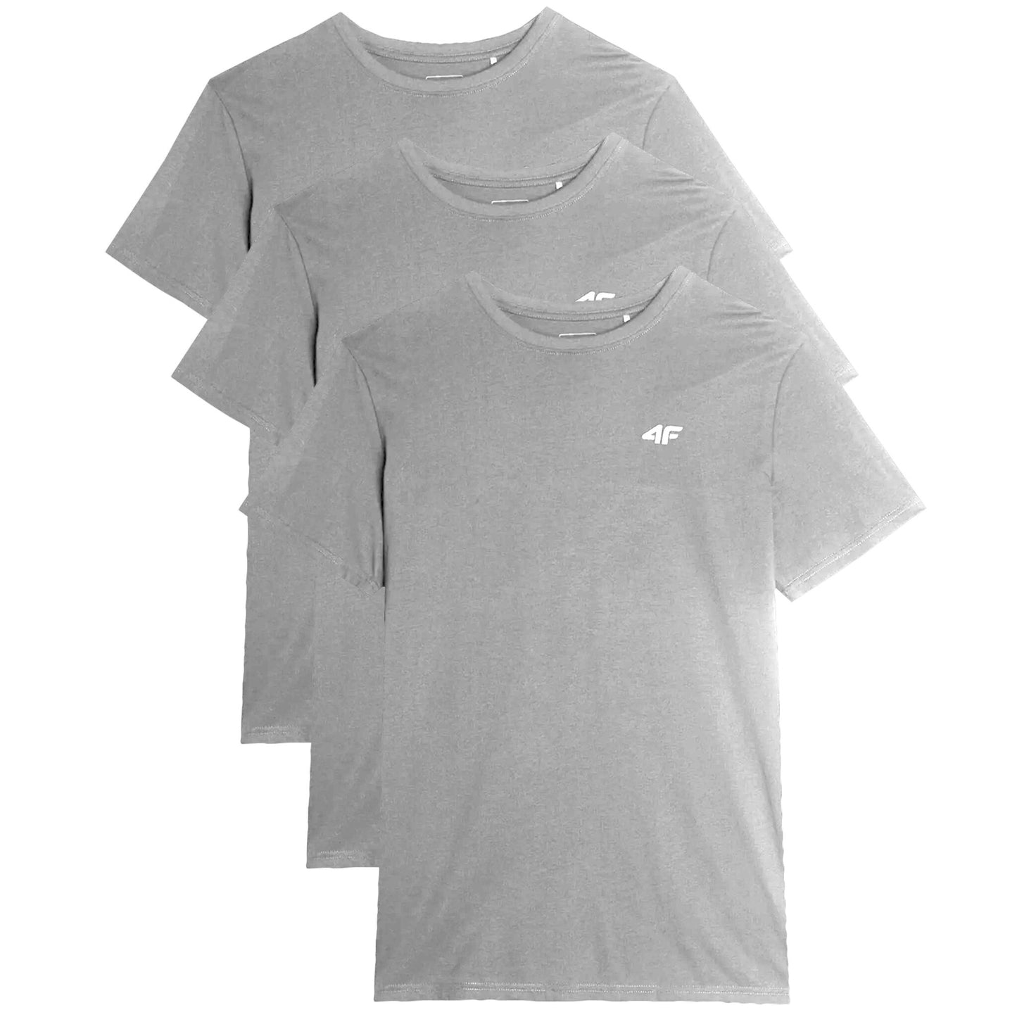 Koszulka T-shirt 4F TTSHM0876 Chłodny Jasny Szary Melanż - 3 szt.